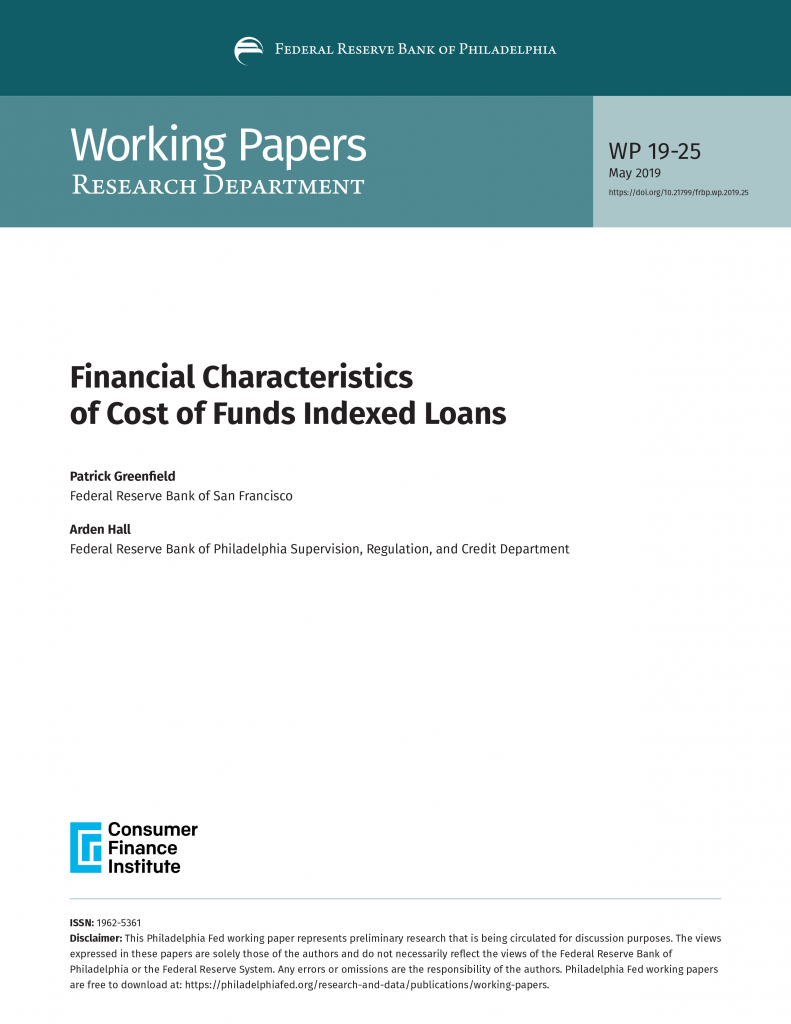 The cover of a first version Working Series paper
